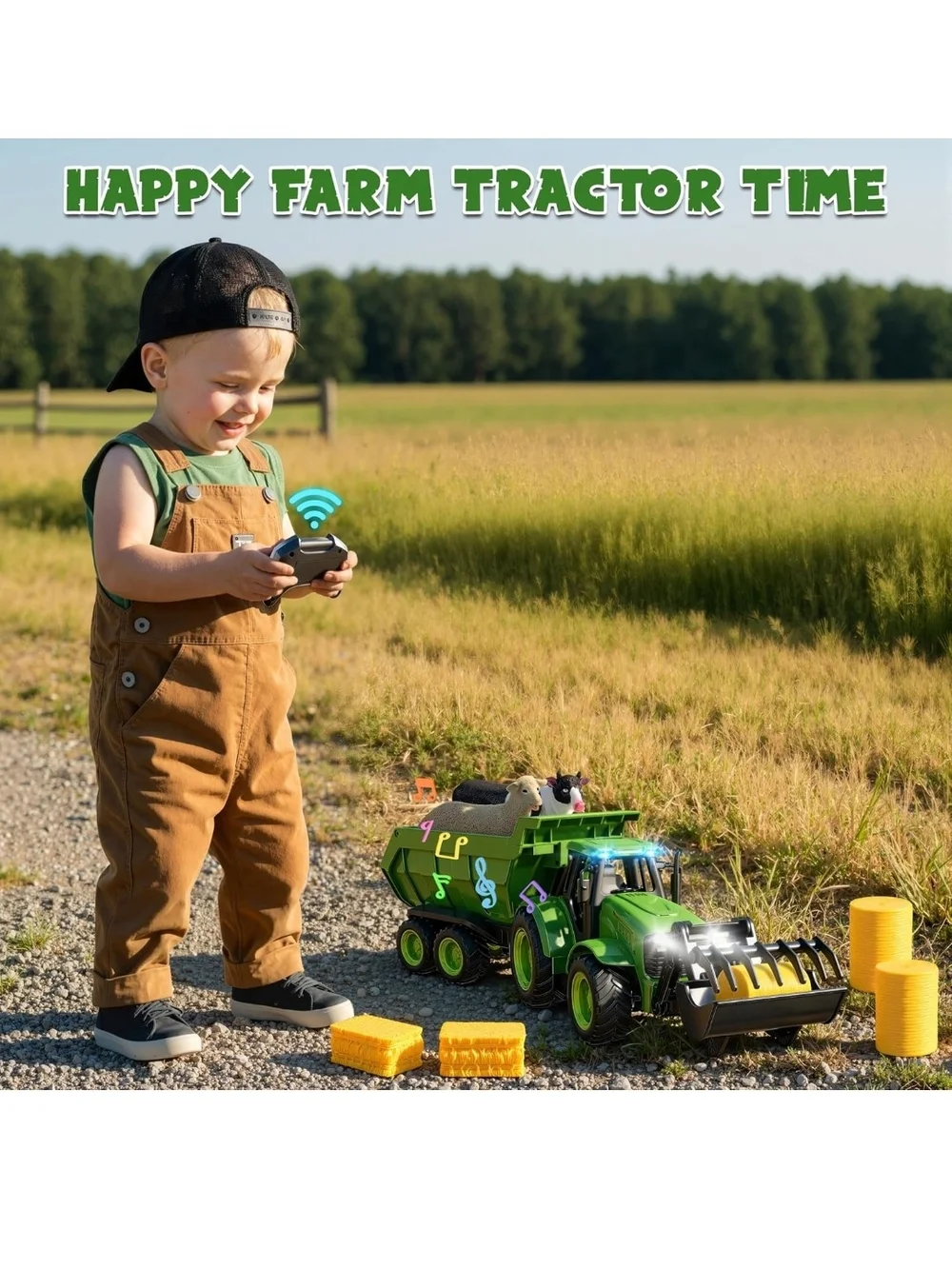 RC Farm Tractor Toy - Green